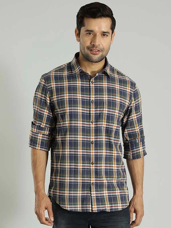 Indian Terrain Men Checkered Multicolor Shirt